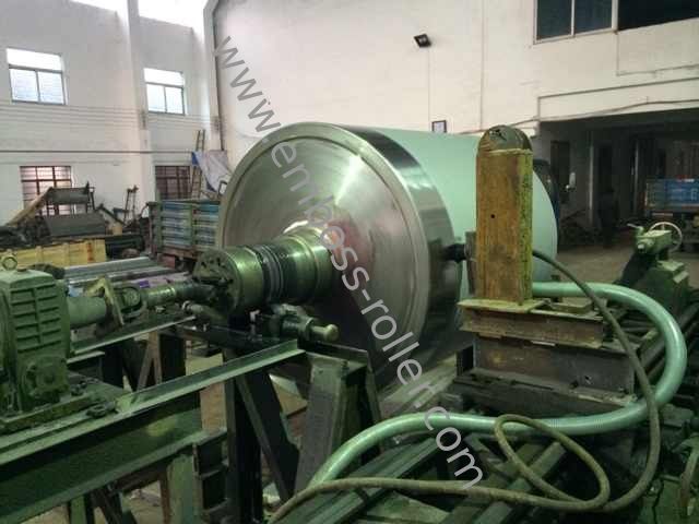 Customized Big Size Mirror Emboss Roller For Coating Cloth Machine