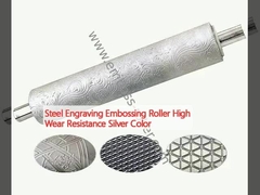 Steel Engraving Embossing Roller High Wear Resistance Silver Color