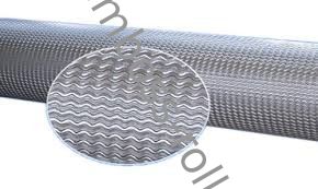 Custom Wave Line Type Anilox Roller For Plastic Sheet , Board Surface Embossing